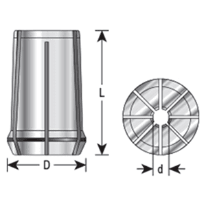 3/8" x 34mm CNC High Precision Spring Collet for RDO-20/SYOZ-20/EOC12 Tool Holder