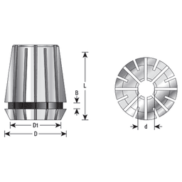 3/4" x 60mm CNC High Precision Spring Collet for ER50 Tool Holder