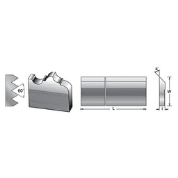 25mm x 1-1/2" x 1/4" M-2 Corrugated Back Moulder Knives
