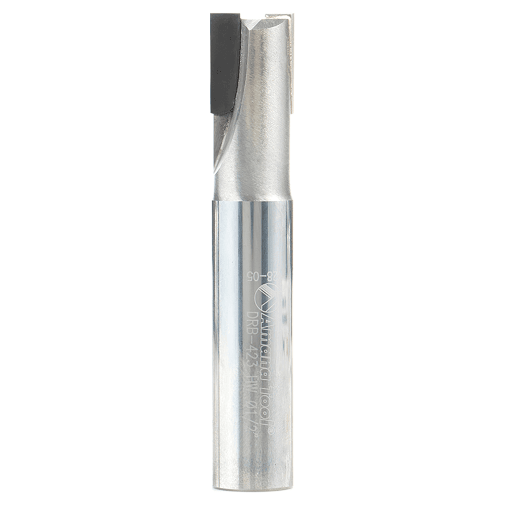 1/2" Dia x 5/8" Straight Plunge Down-Shear Polycrystalline Diamond Tipped Router Bit, 2 Flute, 1/2" Shank