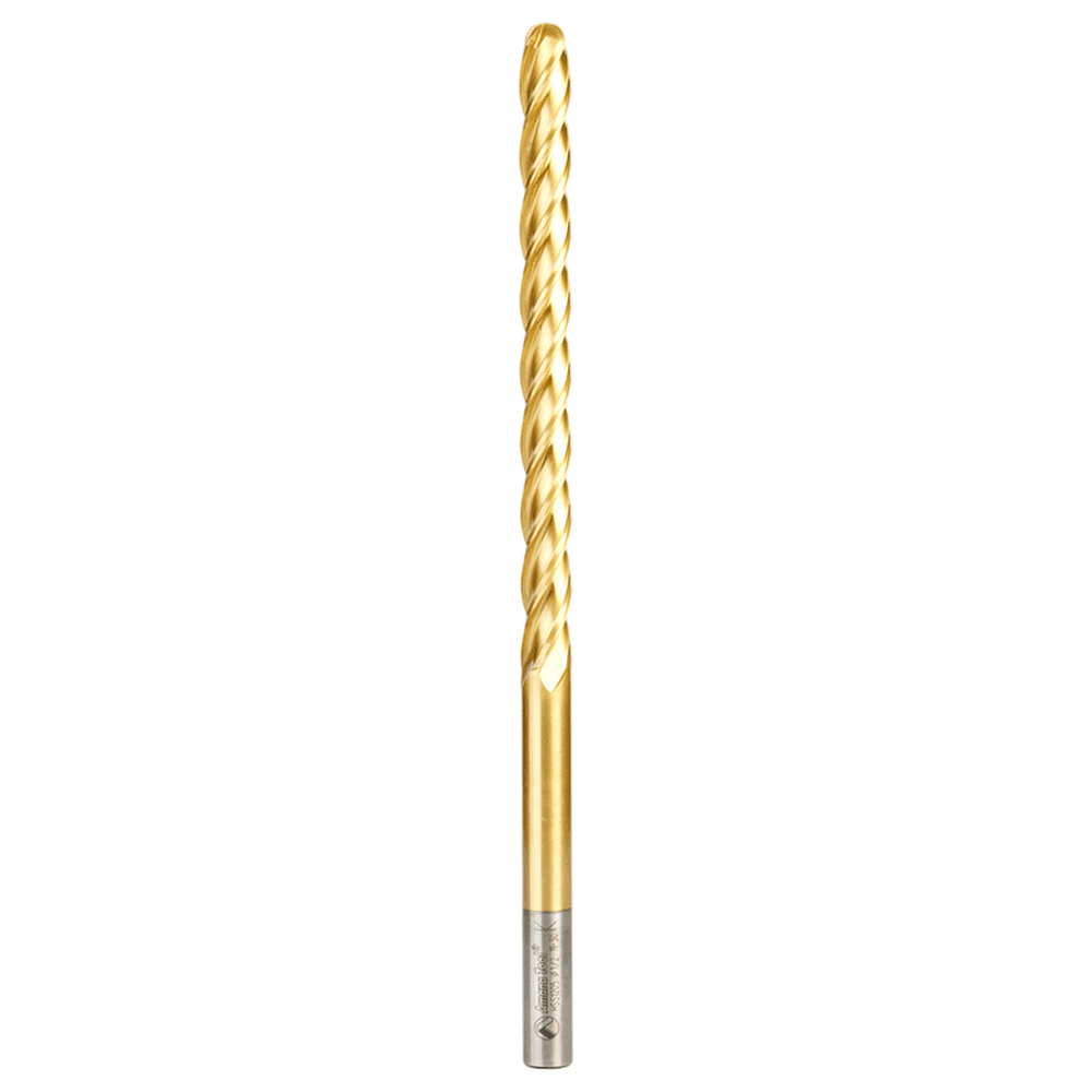 1/2" Dia x 10" Foam Cutting Ball End Extended Reach TiN Coated Up-Cut Spiral Router Bit, 4-Flute, 1/2" Shank