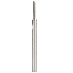 3/16" x 3-1/4" Plastic Cutting 'O' Straight Bit, 1-Flute, 1/4" Shank, 3/4" Cutting Height