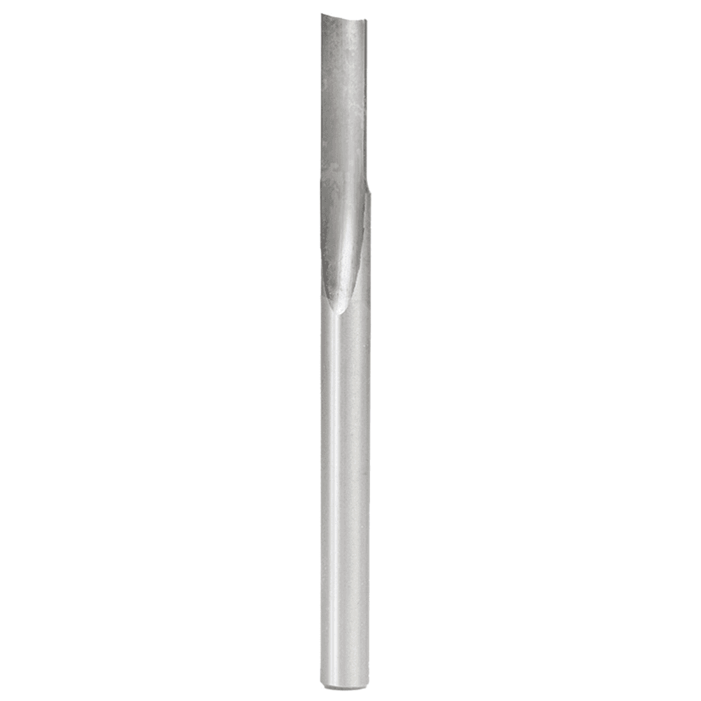 1/4" x 3-1/4" Plastic Cutting 'O' Straight Bit, 1-Flute, 1/4" Shank