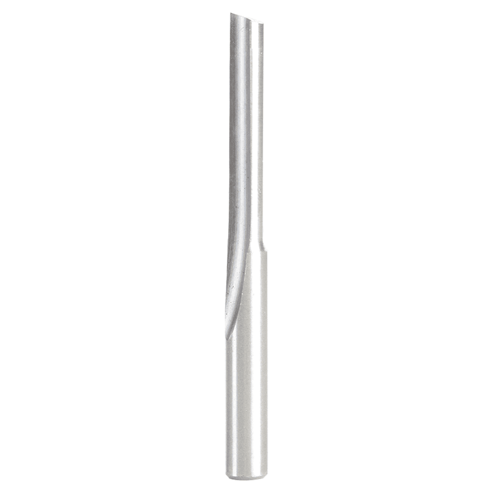 1/4" x 1-1/4 HSS Single 'O' Flute, Straight Plastic Cutting Router Bit, 1-Flute, 1/4" Shank
