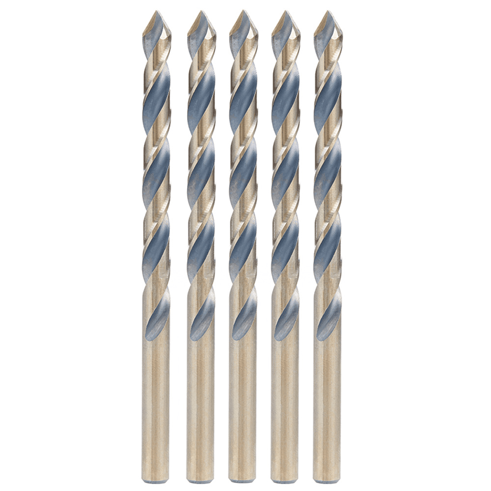 1/4" x 4" Plastic Drill Bit, 1/4" Shank (5 Pack)