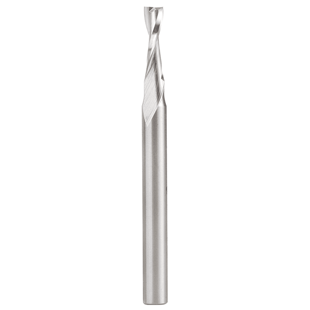 3/16" x 2-7/8" Aluminum Cutting Up-Cut Spiral Router Bit, 2-Flute, 1/4" Shank