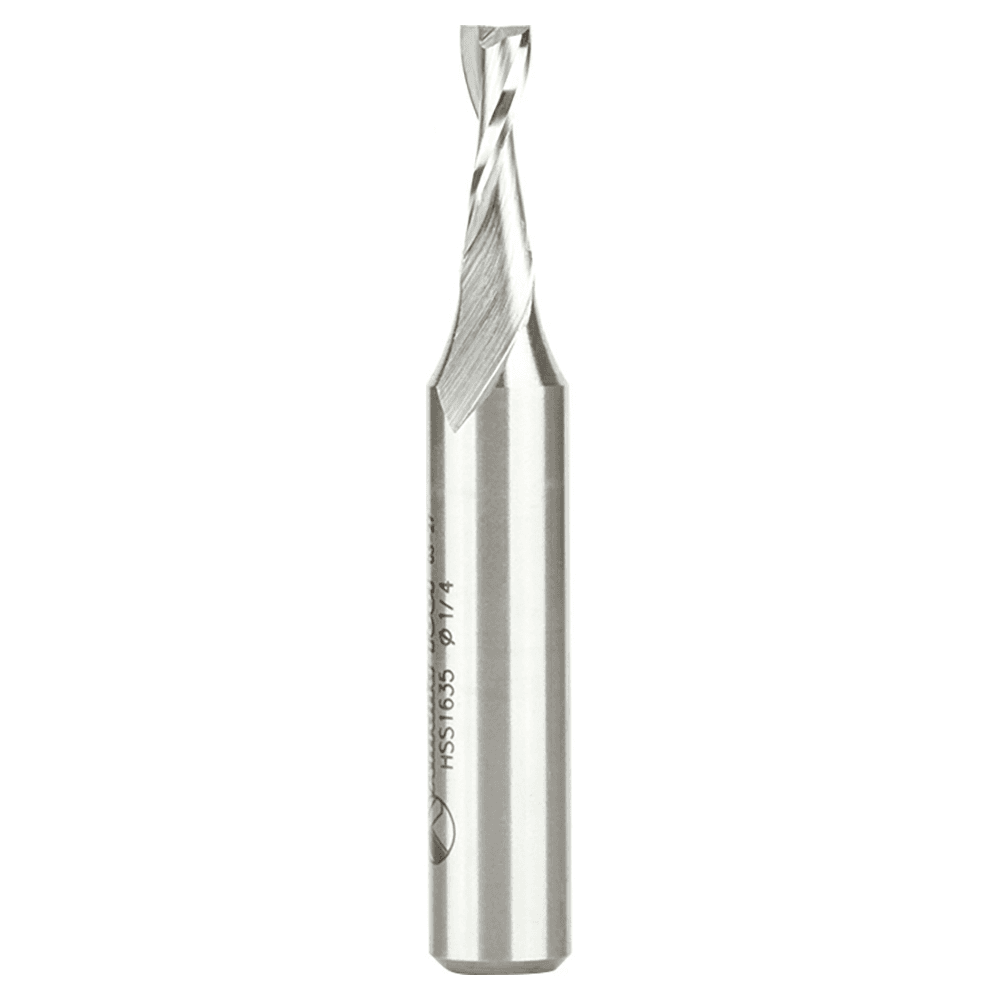 1/4" x 3-1/4" Aluminum Cutting Up-Cut Spiral Router Bit, 2-Flute, 1/2" Shank