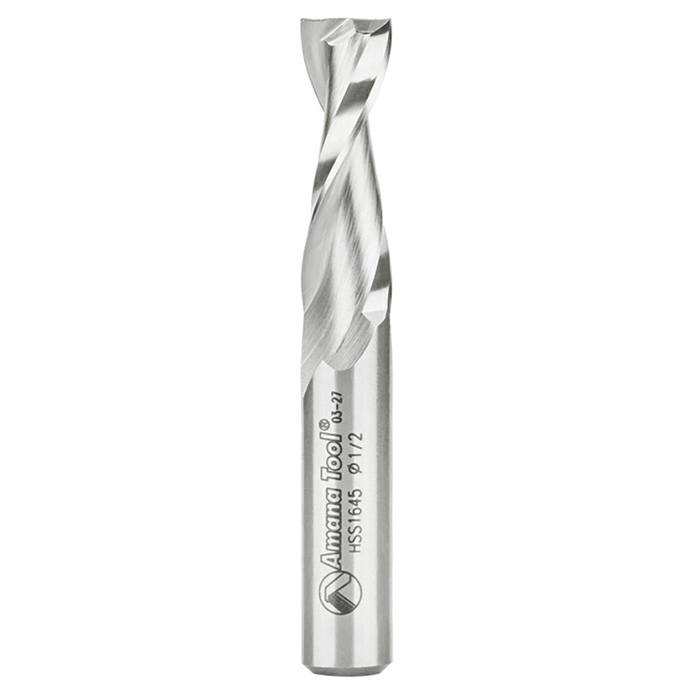 1/2" x 3-1/2" Aluminum Cutting Up-Cut Spiral Router Bit, 2-Flute, 1/2" Shank