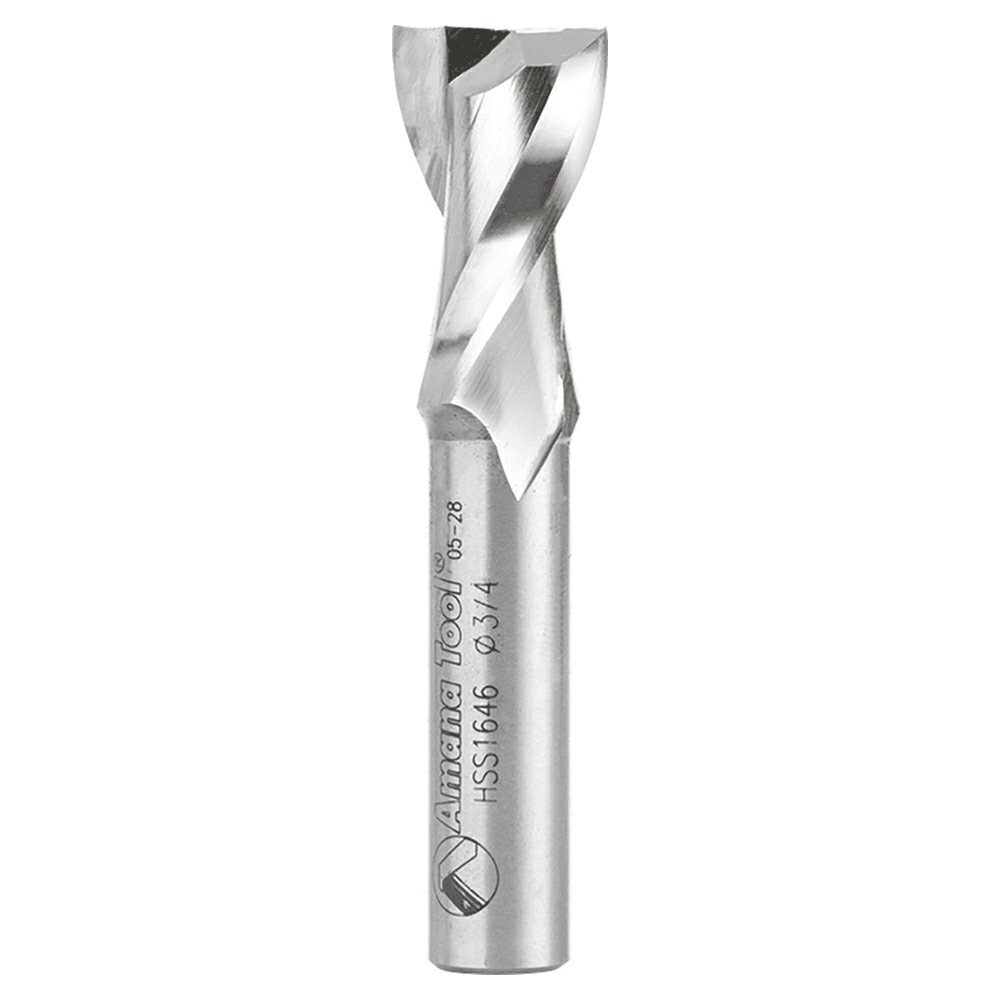 3/4" x 3-1/4" Aluminum Cutting Up-Cut Spiral Router Bit, 2-Flute, 1/2" Shank