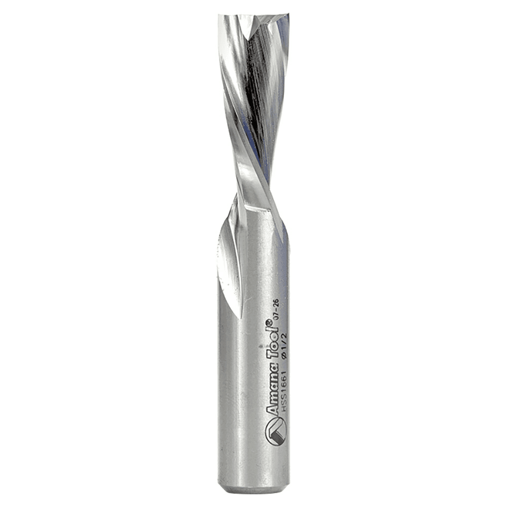 1/2" x 3-1/4" Aluminum Cutting Down-Cut Spiral Router Bit, 2-Flute, 1/2" Shank