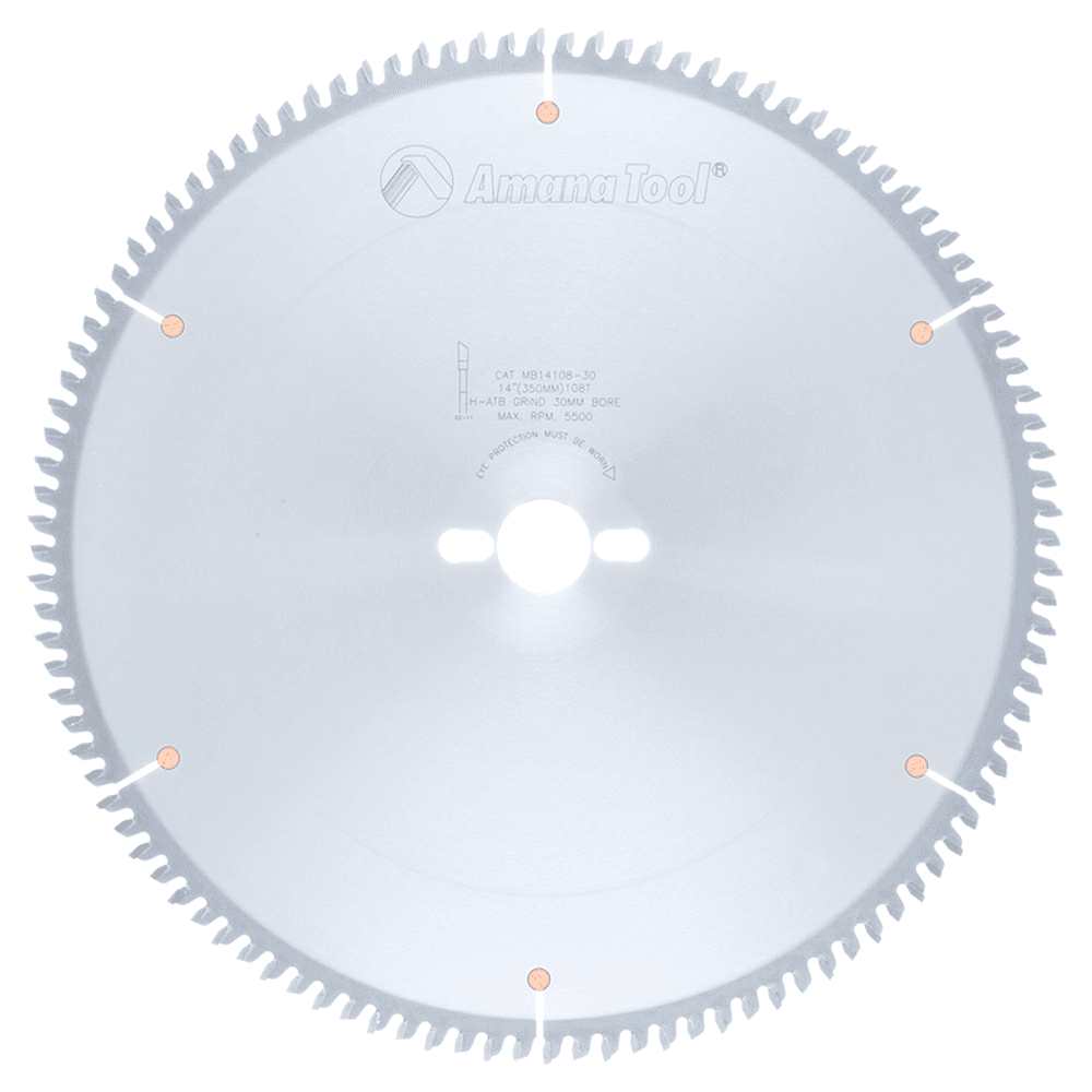 14" x 108 Teeth Double-Face Melamine Saw Blade, 30mm Bore
