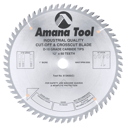 12" x 60 Teeth Cross-Cut/Cut-Off Saw Blade