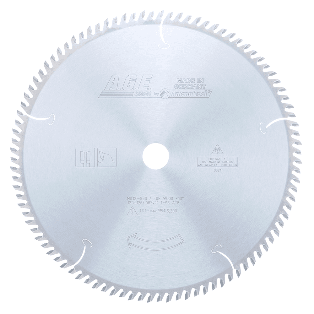 12" x 96 Teeth Cross-Cut/Cut-Off Circular Saw Blade, 30mm Bore Diameter