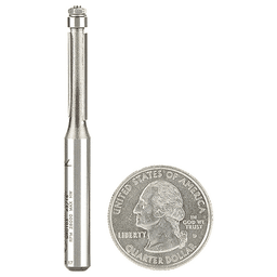 3/16" x 2-7/16" Miniature Flush Trim Router Bit with Ball Bearing, 2-Flute, 1/4" Shank
