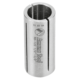1/2" x 1-3/16" High Precision Steel Router Collet Reducer, 3/8" Shank