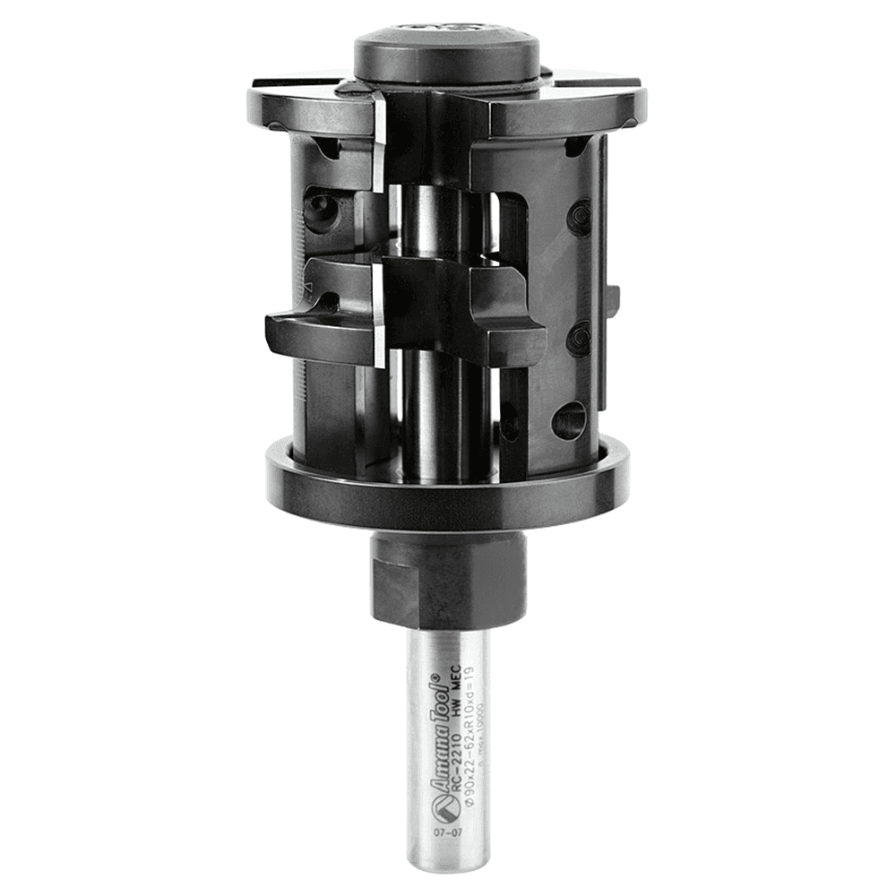 90mm Dia x 22-62mm CNC Insert Double Rounding and Chamfering 10mm Radius, 3/4" Shank