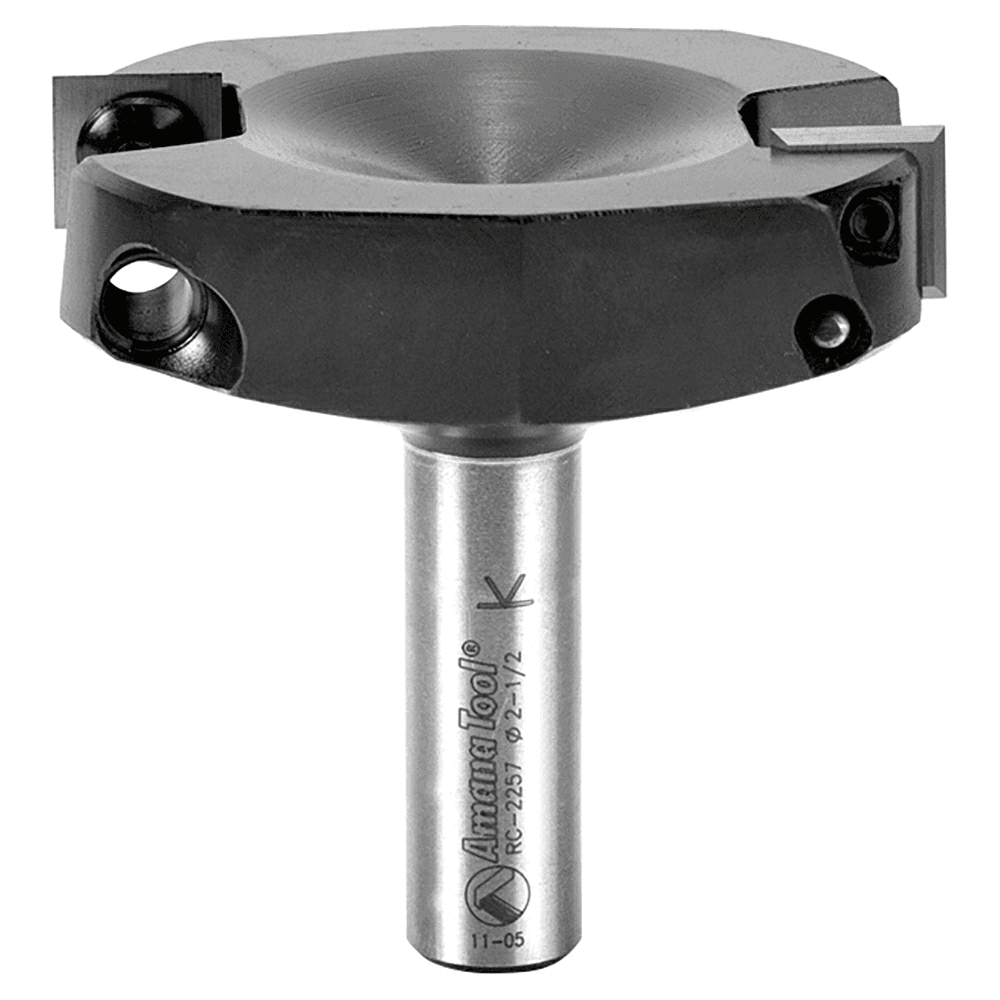 2-1/2" x 2-1/2" Insert Spoilboard Surfacing/Rabbeting/Flycutter/Slab Leveler/Surface Planer Router Bit, 1/2" Shank