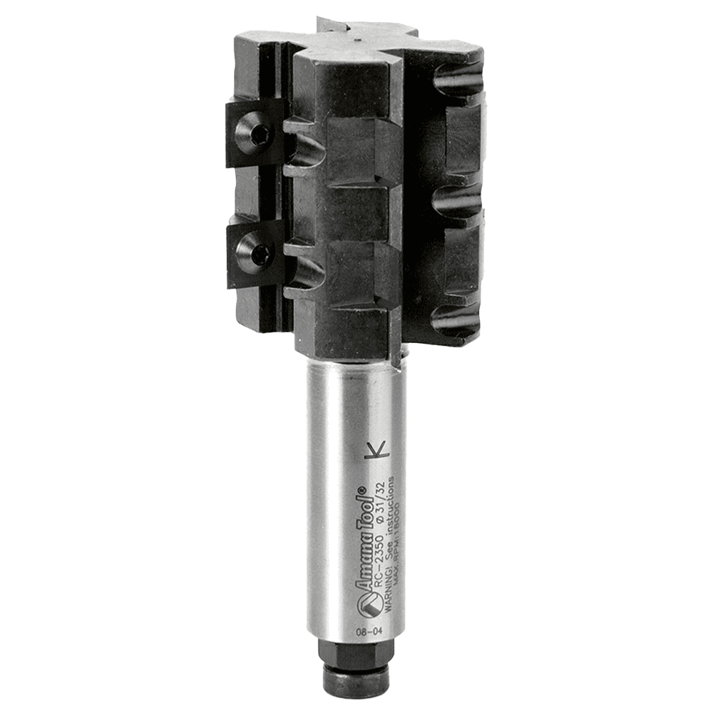 2" Dia x 2-13/64" CNC Rough Rabbeting/Sizing Insert Router Bit, 3/4" Shank