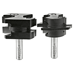 2-3/8" Dia x 1-3/16" Mission Style Adjustable Insert Tongue/Groove Bit Set, 2 Flute, 1/2" Shank