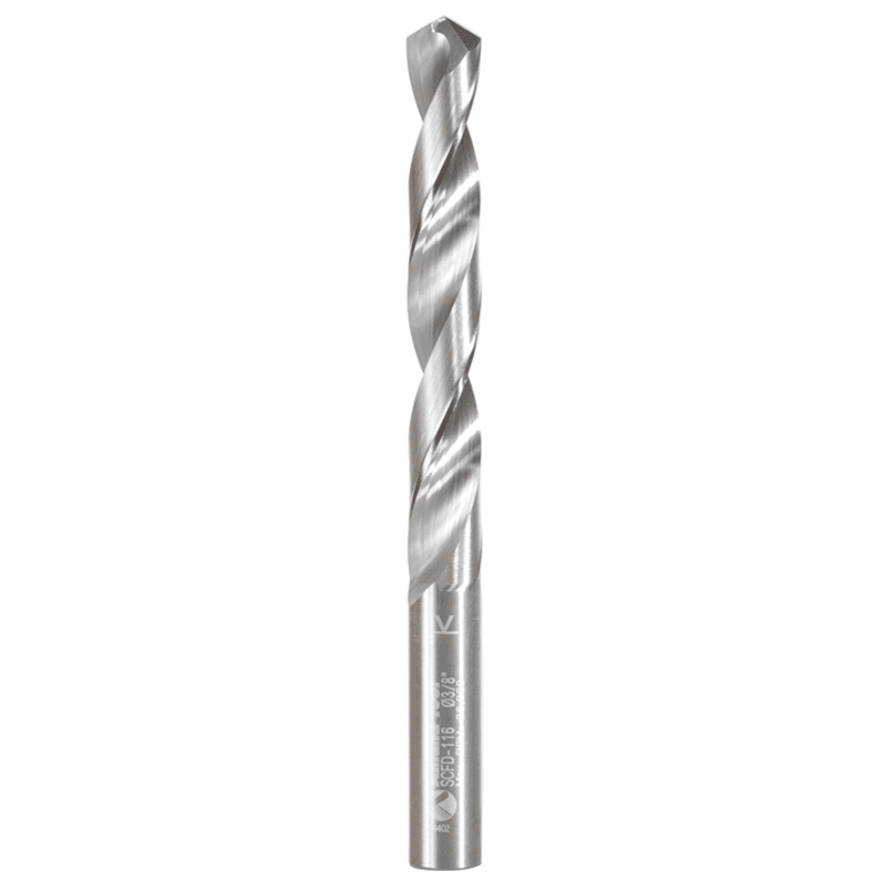 3/8" x 4-1/4" CNC 4-Facet 118° Drill Point Bit, 3/8" Shank