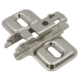 Clip Height Adjustable Wing Mounting Plate, Nickel-Plated, Screw-On, 3mm