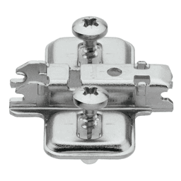 Clip Cam Adjustable Wing Mounting Twin Application Plate, Nickel-Plated, Expando, 0mm
