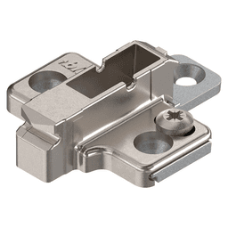 Clip 2-Piece Wing Mounting Plate, Nickel-Plated, System Screw, 6mm