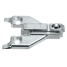 Clip Off-Center-Mount Face Frame Mounting Plate, Nickel-Plated, Screw-On, 6mm