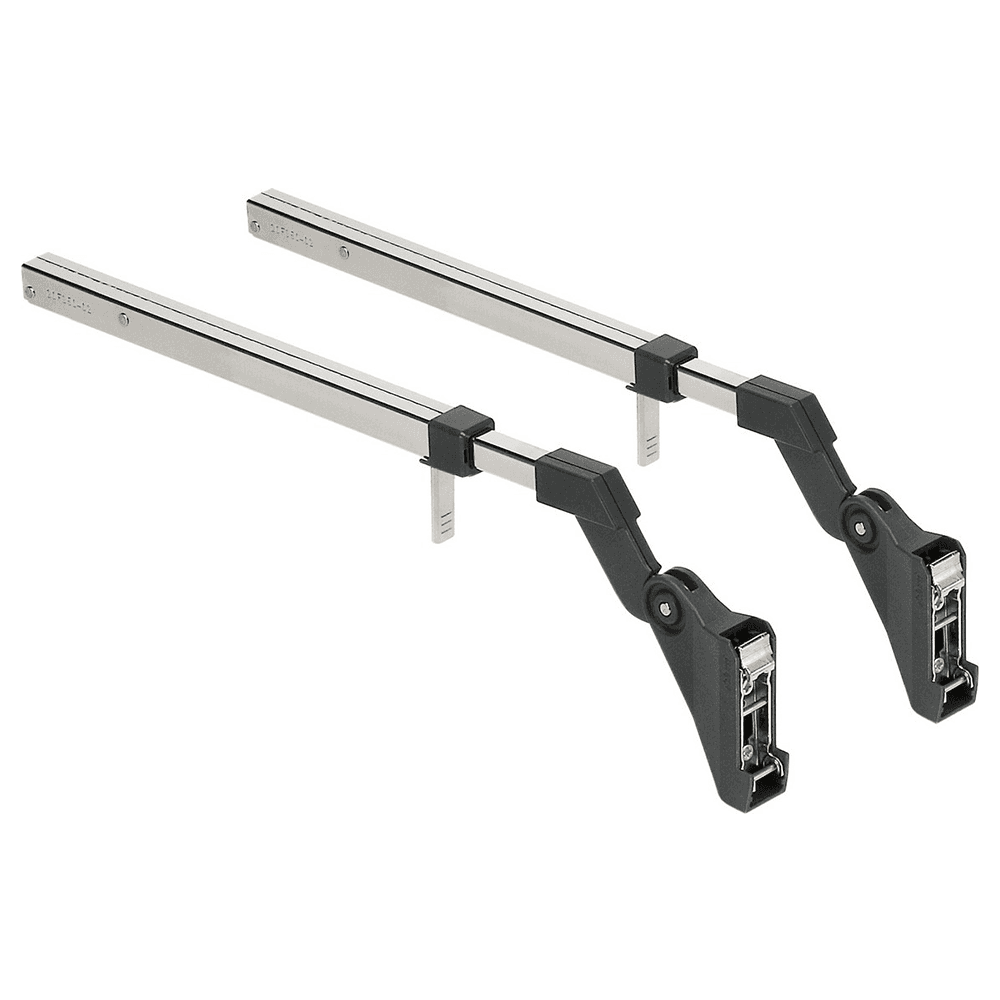 Aventos HF Bi-Fold Telescopic Arm Set, Nickel-Plated, Cabinet Height 35" - 42