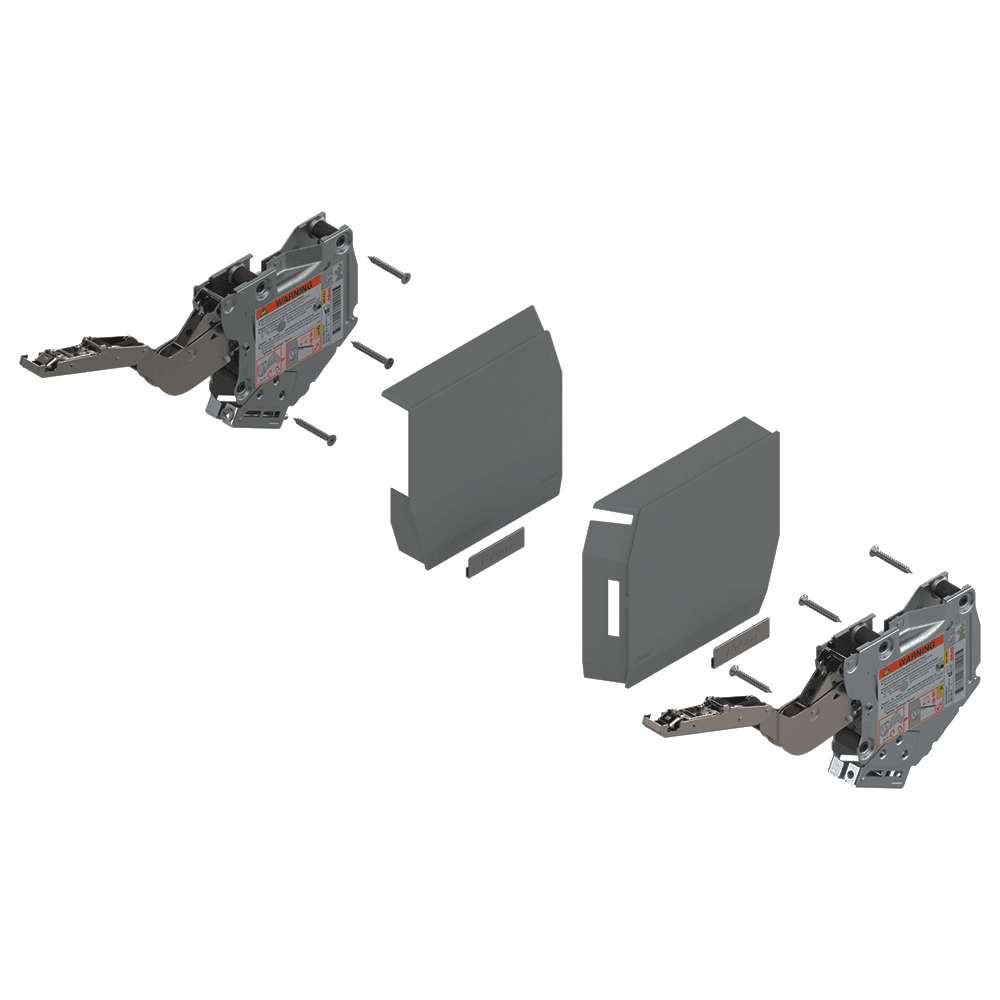 Aventos HK-S Lift Mechanism Set with Tip-On, Light Gray, Power Factor 19 - 39