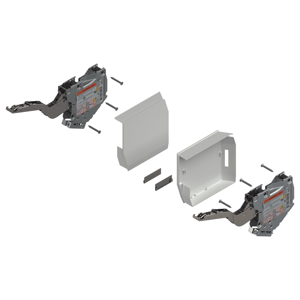 Aventos HK-S Lift Mechanism Set with Tip-On, Silk White, Power Factor 19 - 39