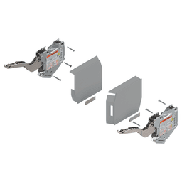 Aventos HK-S Tip-On Lift Mechanism/Cover Set, Deep Gray, Power Factor 40 - 85
