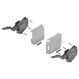 Aventos HK-S Tip-On Lift Mechanism/Cover Set, Silk White, Power Factor 40 - 85