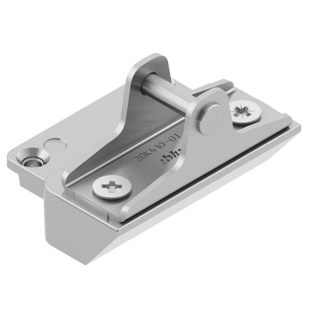 Aventos HK-XS Narrow Aluminum Door Front Fixing Bracket, Nickel-Plated