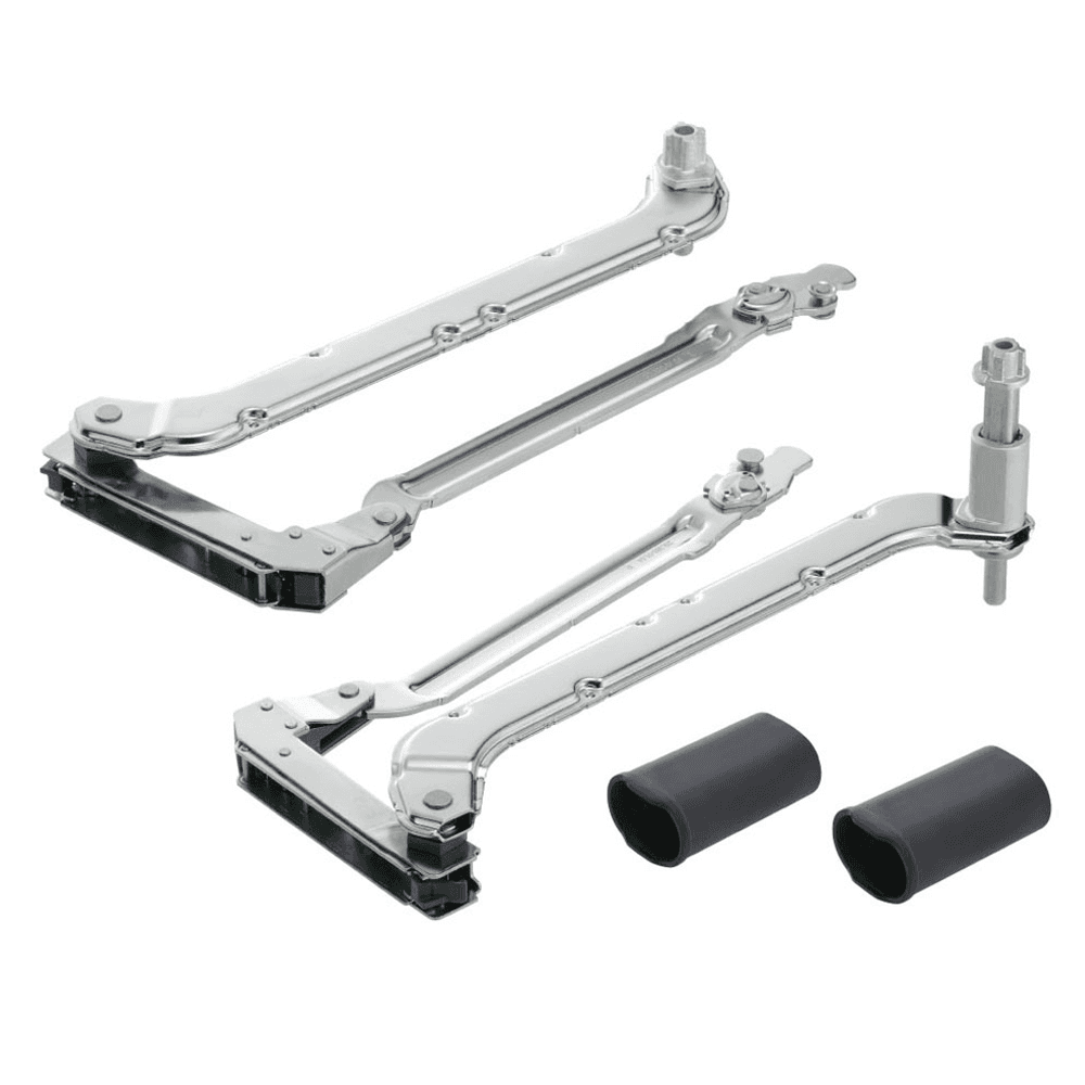 Aventos HL Lever Arm Assembly Set, Nickel-Plated, Cabinet Height 357mm - 406mm