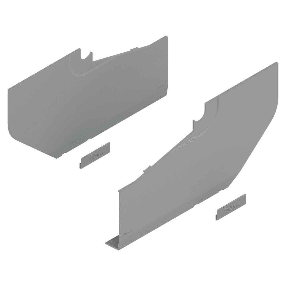 Aventos HS Large Cover Cap Set, Light Gray