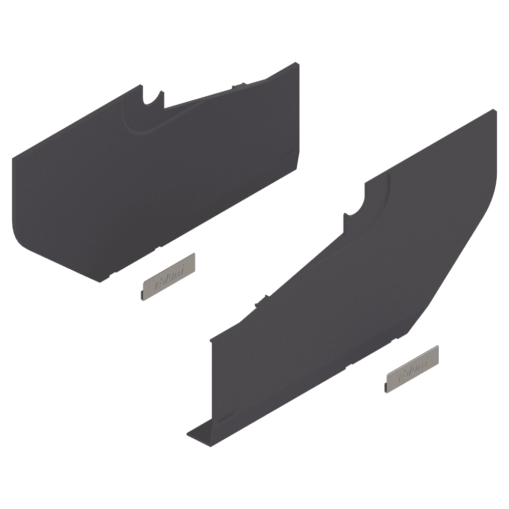 Aventos HS Large Cover Cap Set, Deep Gray