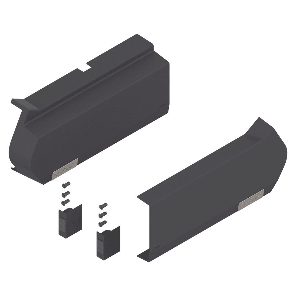 Aventos HF Large Cover Cap Set for Servo-Drive, Deep Gray
