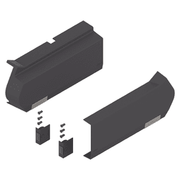 Aventos HF Large Cover Cap Set for Servo-Drive, Deep Gray