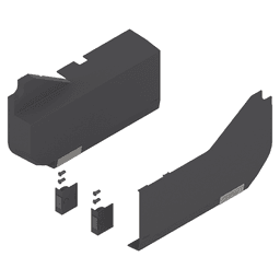 Aventos HL Large Cover Cap Set for Servo-Drive, Deep Gray