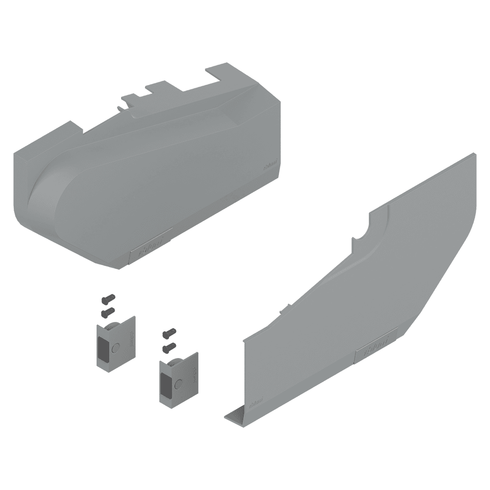 Aventos HS Large Cover Cap Set for Servo-Drive, Light Gray