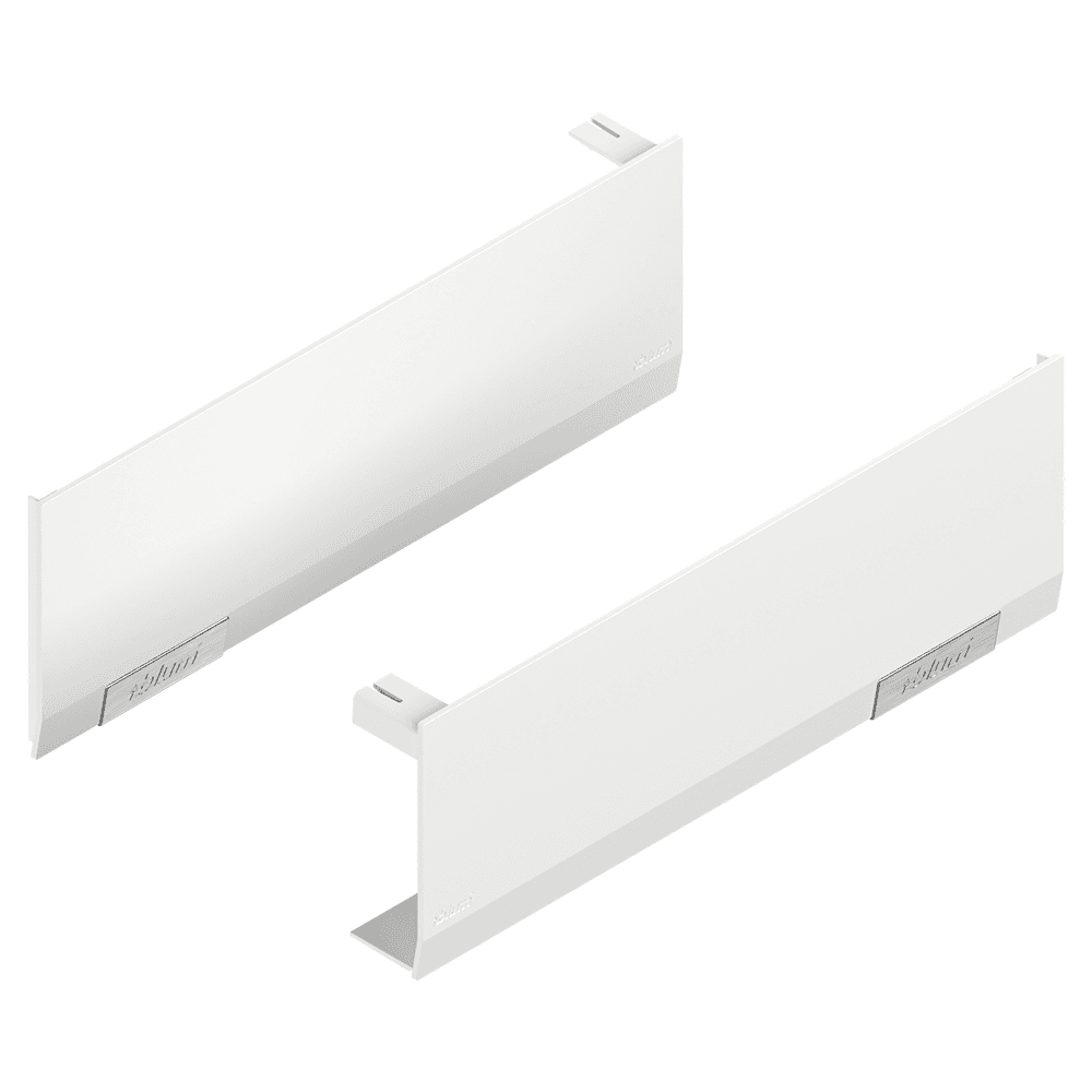 Aventos HF/HS/HL Top Cover Cap Set, Silk White/Stainless Steel