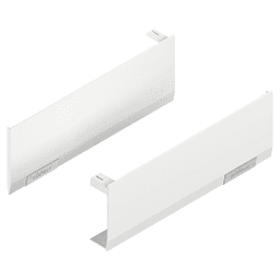 Aventos HF/HS/HL Top Cover Cap Set, Silk White/Stainless Steel