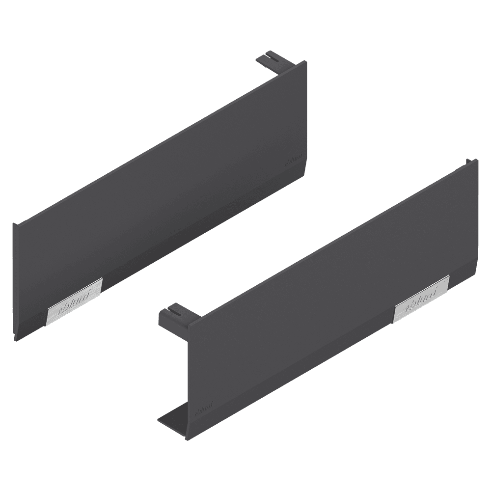 Aventos HF/HS/HL Top Cover Cap Set, Deep Gray/Stainless Steel