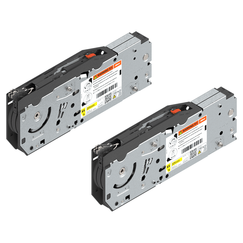 Aventos HF Top Bi-Fold Lift Mechanism Set, Zinc-Plated, Power Factor 2700 - 13500