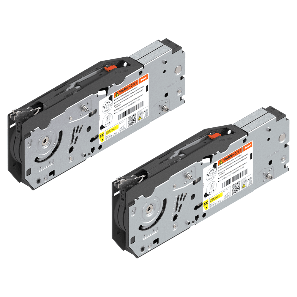 Aventos HF Top Bi-Fold Lift Mechanism Set, Zinc-Plated, Power Factor 10000 - 19300