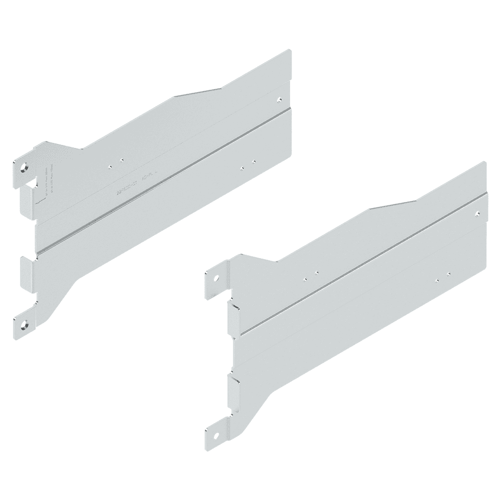 Aventos HF Top Bi-Fold Lift System Mounting Bracket for Face Frame Cabinet, Screw-On, Zinc-Coated