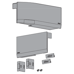 Aventos HK Top Stay Lift Cover Cap Set, Light Gray
