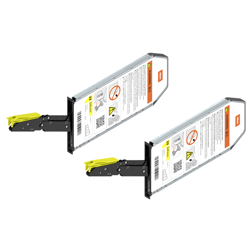 Aventos HKi 2-Piece Lift Mechanism Set, Power Factor 420-1610, Onyx Black