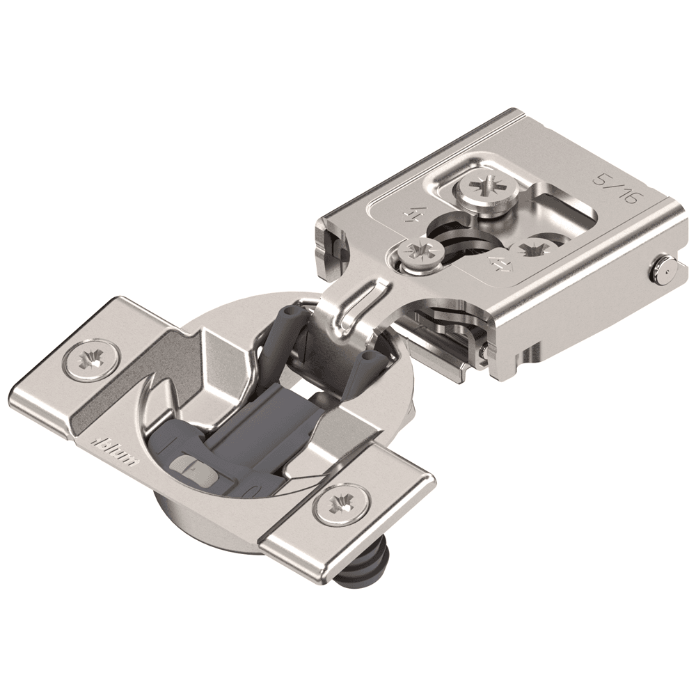 COMPACT CLIP 30C2 105° Opening Wrap-Around Face Frame Hinge,45mm Borin Pattern, Soft-Closing, 5/16" Opening, Press-In